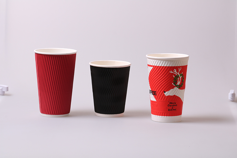 Printed corrugated cup