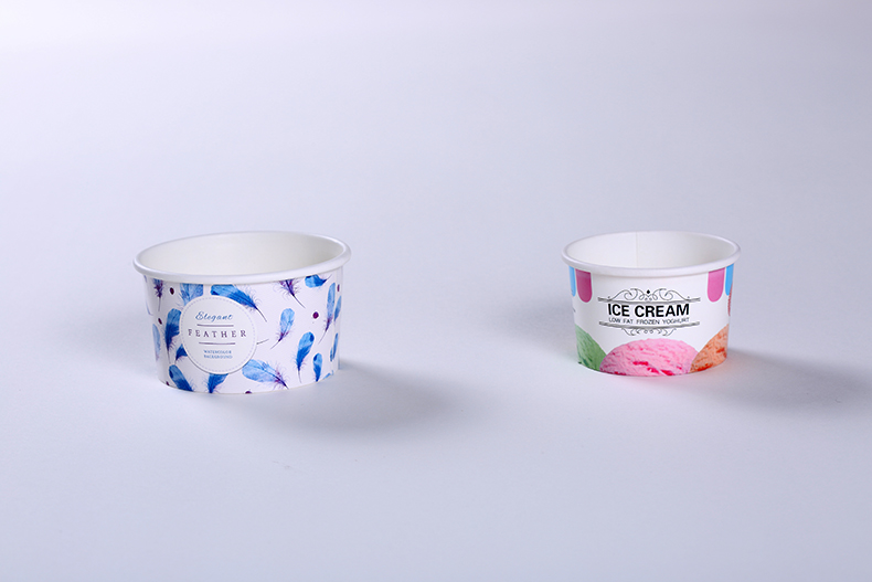 Ice cream packaging bowl