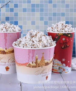 One-time popcorn paper bucket